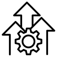 Increase productivity icon in vector illustration