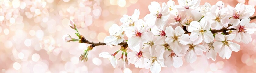 Blossoming cherry flowers in spring nature photography delicate beauty outdoor garden close-up view tranquil atmosphere