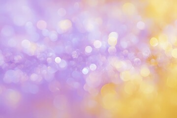 Fototapeta premium Soft Purple and Yellow Bokeh Background with Sparkling Light Effects and Dreamy Atmosphere