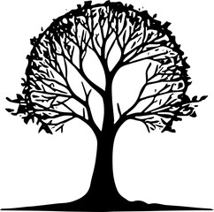 Obraz premium tree silhouette vector