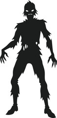 Frightening Vector of a Creepy Zombie