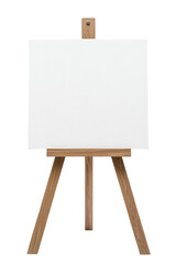 Empty easel with blank canvas