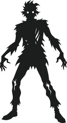 Ghostly Zombie Design on White Background