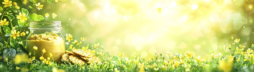 Obraz premium Healthy snack ideas organic carrots hummus and crackers for better healthcare nature setting food photography vibrant view