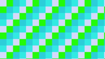 Geometric pattern of squares in vibrant colors.  A repeating grid of lime green, light teal, and lavender squares.  Visually stimulating and eye-catching
