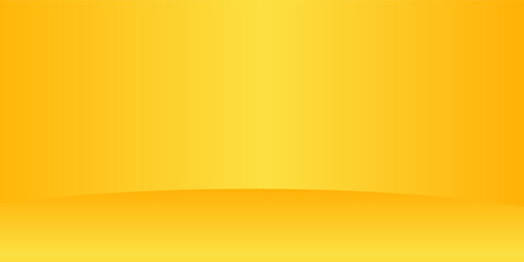 yellow background abstract with Gradient in empty room studio, Yellow empty room studio gradient used for background, yellow background studio with shine use for product shooting.