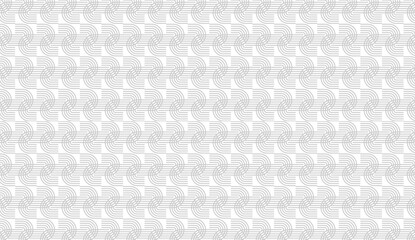 Gray lines creating three dimensional geometric illusion, repeating seamlessly across white background for modern digital and print design applications