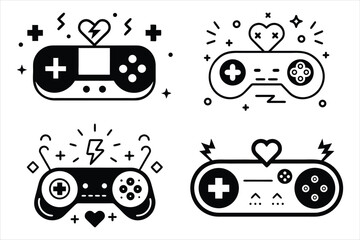 Obraz premium black and white illustration of a vintage video game