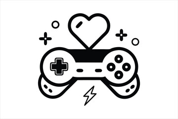 black and white illustration of a vintage video game