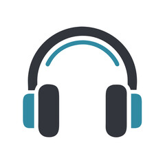 Fototapeta premium Headphones Icon – Vector Symbol for Audio, Music, and Listening Devices