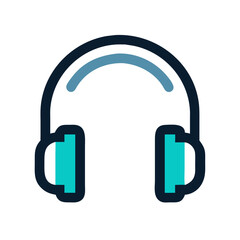 Fototapeta premium Headphones Icon – Vector Symbol for Audio, Music, and Listening Devices