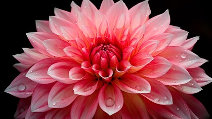 Obraz premium Pink Dahlia Bloom: A Stunning Close-Up