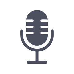 Microphone Icon &ndash; Vector Symbol for Audio, Recording, and Communication