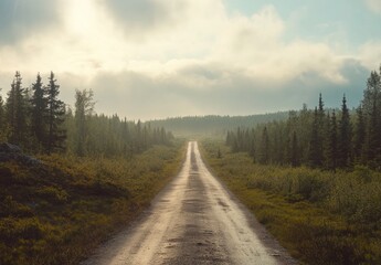 Obraz premium road in the woods