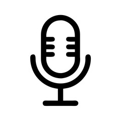 Microphone Icon &ndash; Vector Symbol for Audio, Recording, and Communication