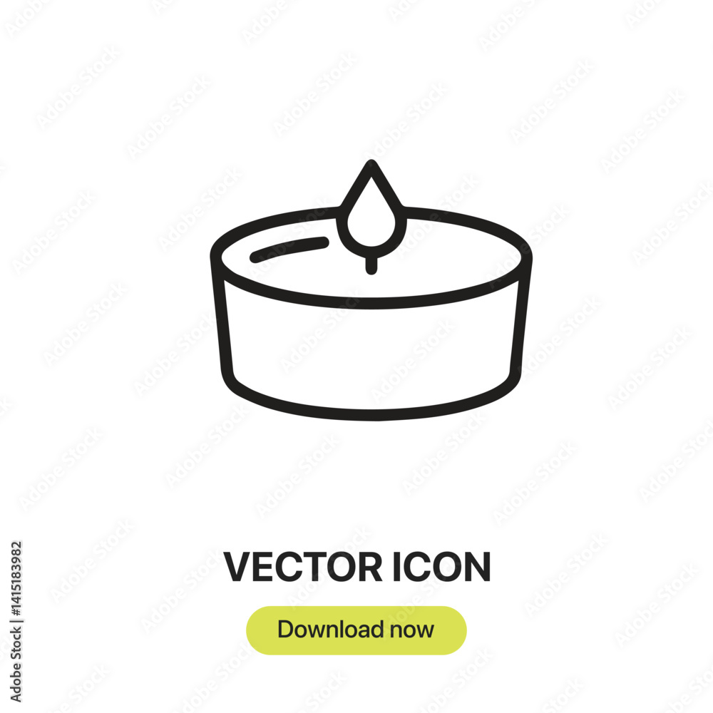 Aufkleber candle icon vector. linear-style sign for mobile concept and web design. candle symbol illustration.