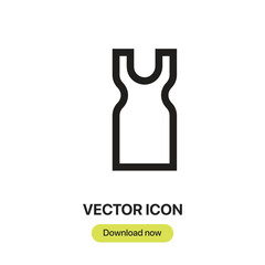 Dress icon vector. Linear-style sign for mobile concept and web design. Dress symbol illustration. Pixel vector graphics - Vector.	