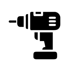 Fototapeta premium Power Drill Icon – Vector Symbol for Construction, Tools, and DIY Projects