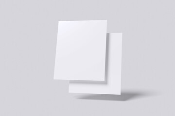 Polaroid paper card with grey background color for mockup template