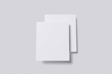 Polaroid paper card with grey background color for mockup template