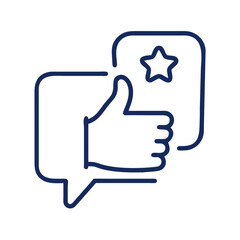 Obraz premium Thumbs Up Icon – Vector Symbol for Positive Feedback, Approval, and Like