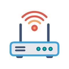 Wi-Fi Router Icon – Vector Symbol for Internet, Wireless Network, and Connectivity