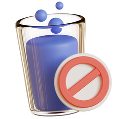 3D No Drink Icon