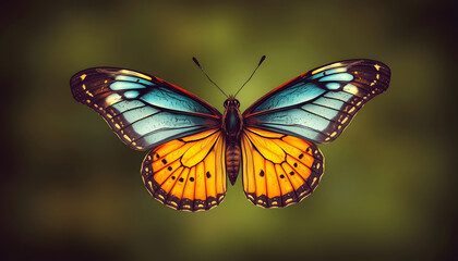 Fototapeta premium Butterfly desktop wallpaper background, remixed from vintage public domain images, retro style, with white tones