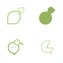 Kiwi bird logo design template