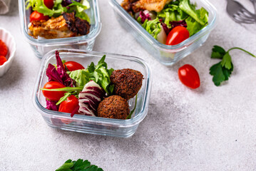 Meal prep concept. Healthy food in container.