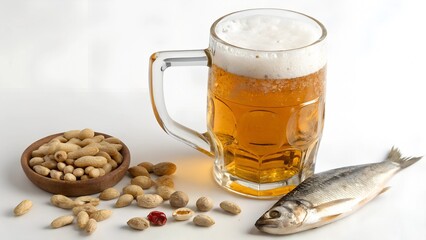 glass of beer with foam