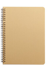 Blank tan spiral-bound notebook
