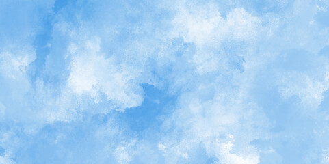 Fototapeta premium Abstract sky blue watercolor vector art background. Decorative sky blue textured. Aquarelle paint paper textured stain canvas element for text design.