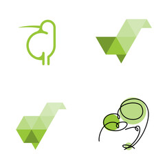 Kiwi bird logo design template