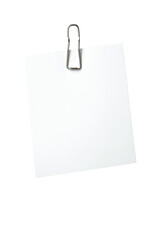 Blank Note Paper Clipped