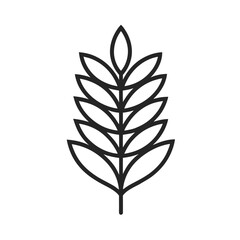 Barley outline icon on white background
