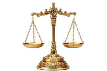 scales of justice on transparent background