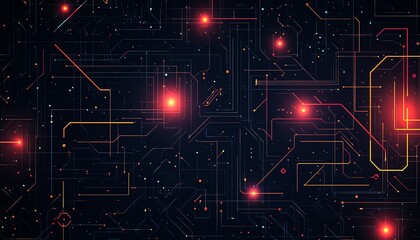 Fototapeta premium reinforcement learning model visualization, agent navigating mazelike environment, minimal lines and dots, conceptual arrows for feedback, ultrasimplified style, modern tech theme
