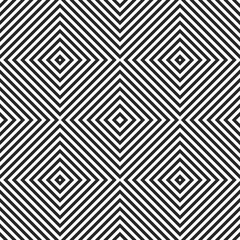 Abstract art, black diagonal stripes on a white background using optical geometric illusion, line vectors, squares for backgrounds, wallpapers, logos, headers, patterns, 