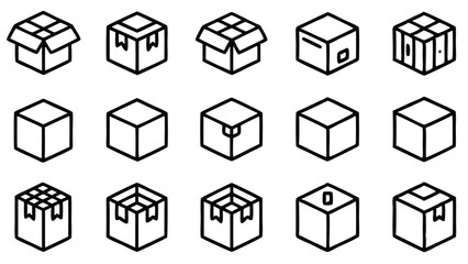 This vector illustration set features house icons, real estate symbols, and home signs for business and web design