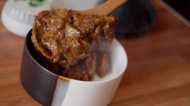 The Perfect Serve: Beef, Mutton & Fresh Garnish