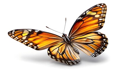 Naklejka premium Butterfly flying isolated on white background