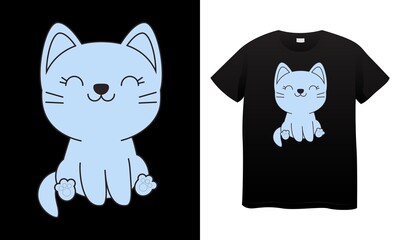 t-shirt design with cat concept