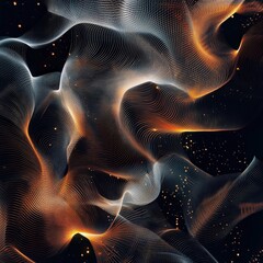Wavy abstract shapes with a glittering effect, created using generative AI technology for a modern aesthetic. --v 6.1 Job ID: da782171-ad20-4c0c-8124-bbc87068fa4a