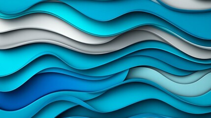 Fototapeta premium Abstract blue white wavy texture background seamless pattern design
