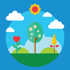 Spring Nature Awakening Scene  