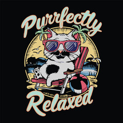 cat t-shirt design.modern and illustration.