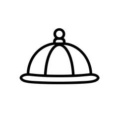 Fototapeta premium Restaurant cloche icon for food serving in minimalist style 