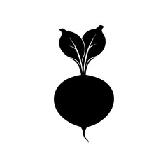 Radish Silhouette vector illustration