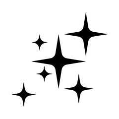 Minimalist Star Sparkle and Twinkle Vector Icon. Vector Illustration